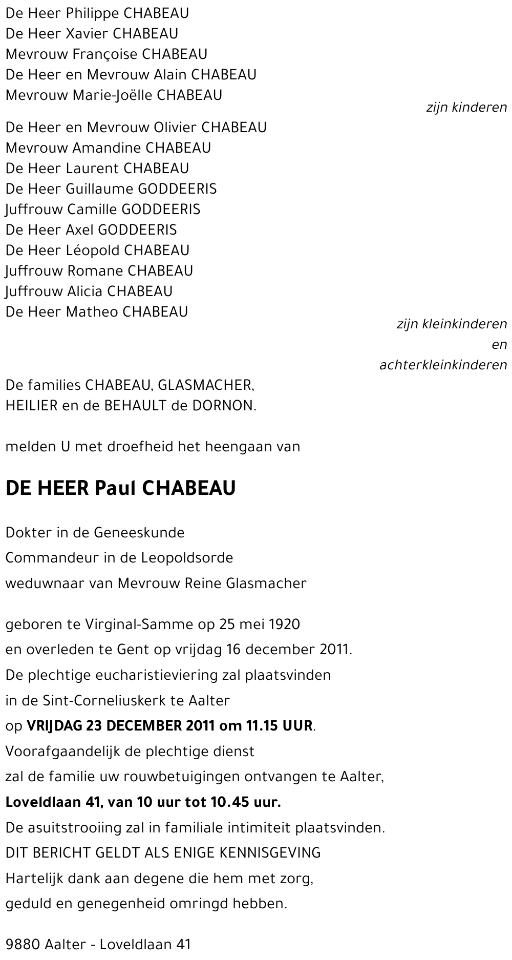Paul CHABEAU