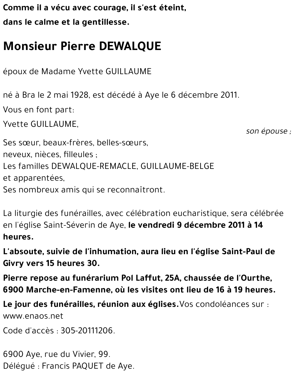 Pierre DEWALQUE
