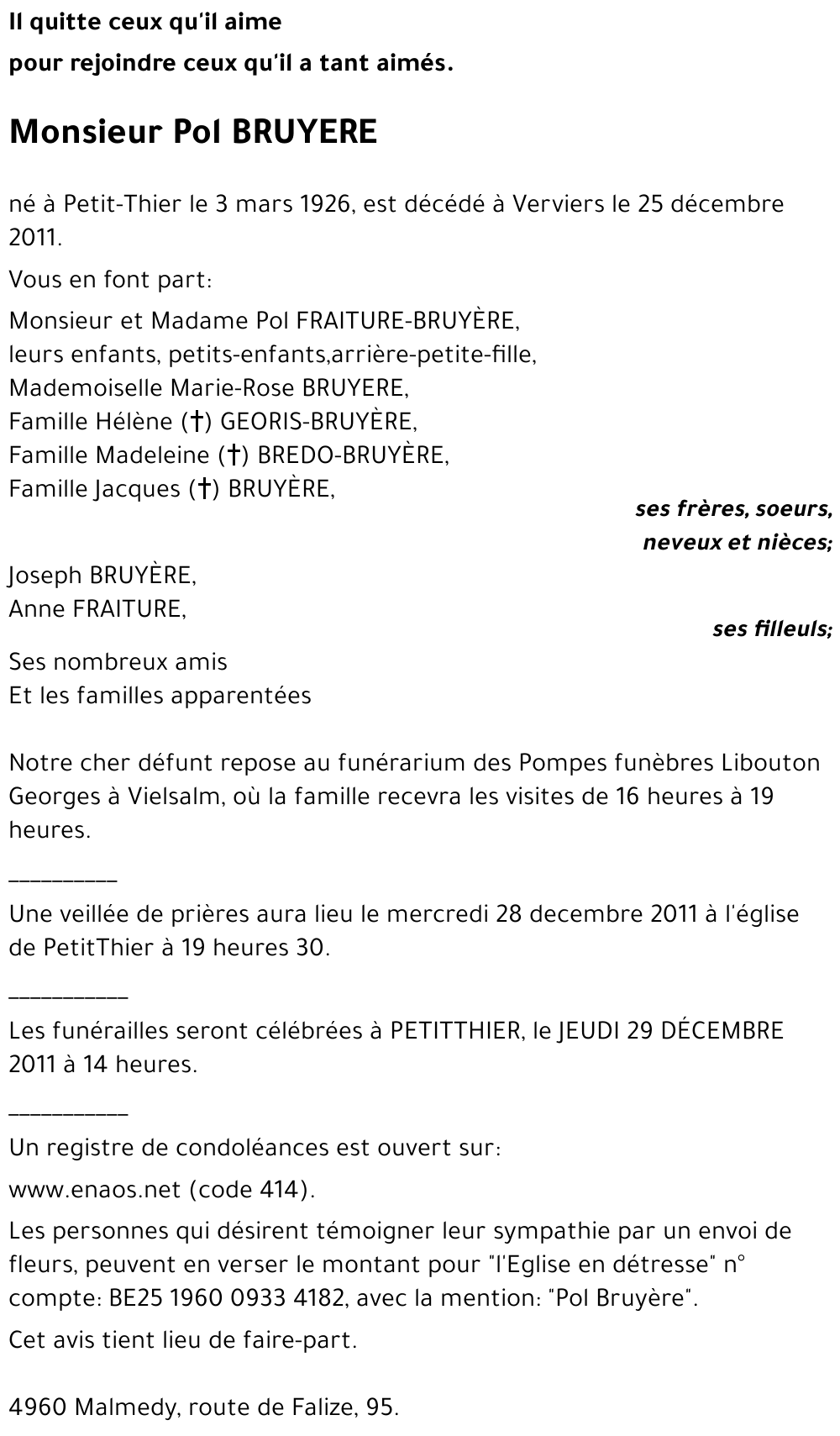 Pol BRUYERE