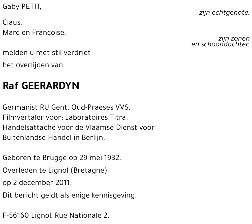 Raf GEERARDYN