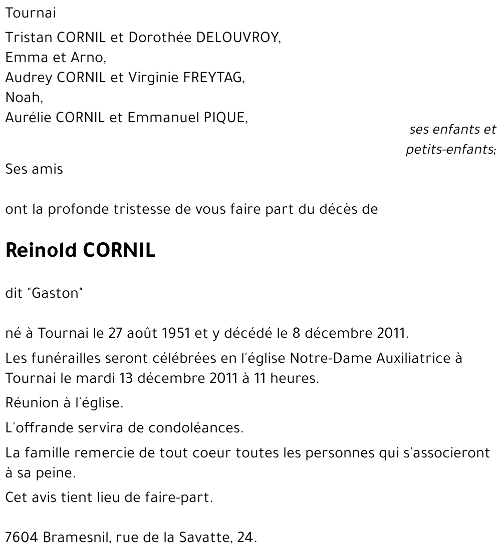 Reinold CORNIL