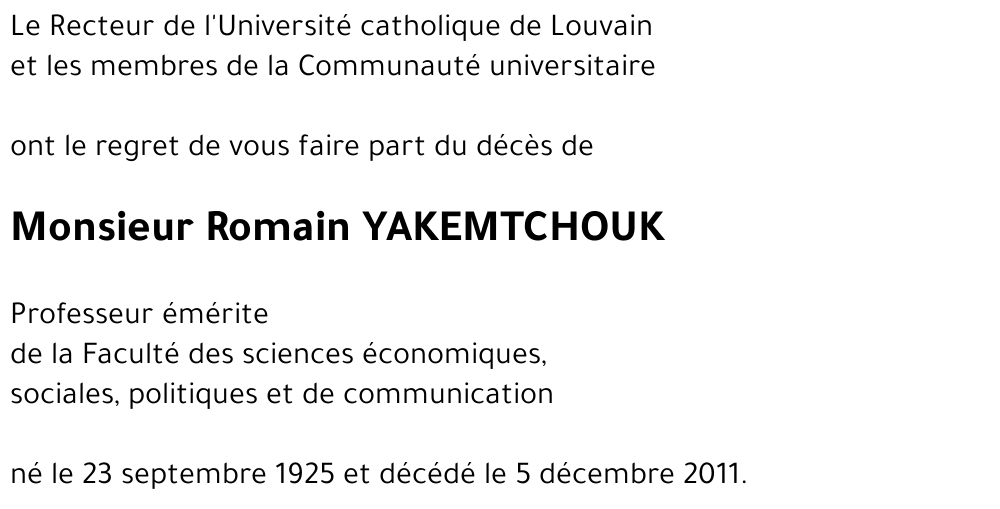 Romain YAKEMTCHOUK