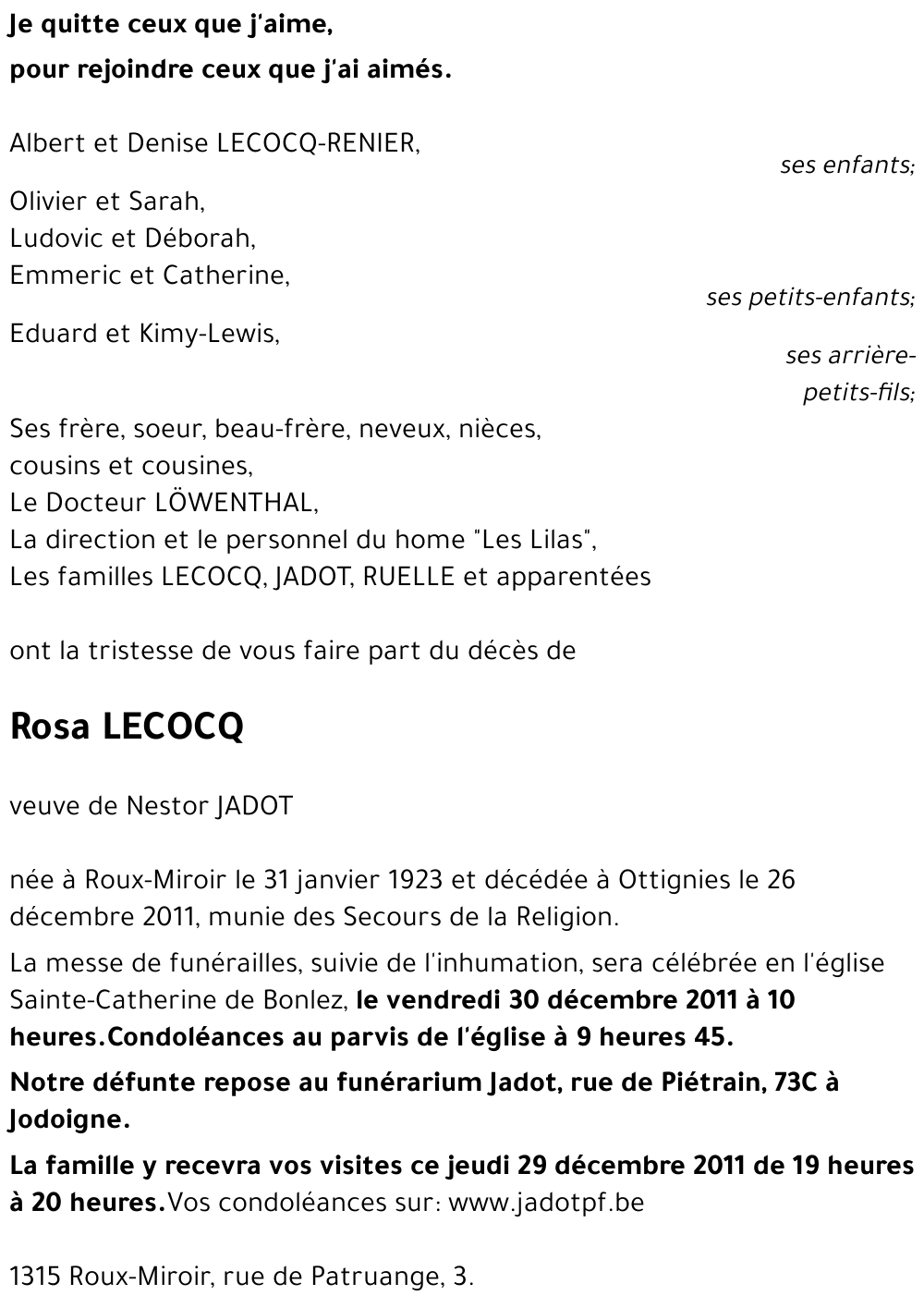 Rosa LECOCQ