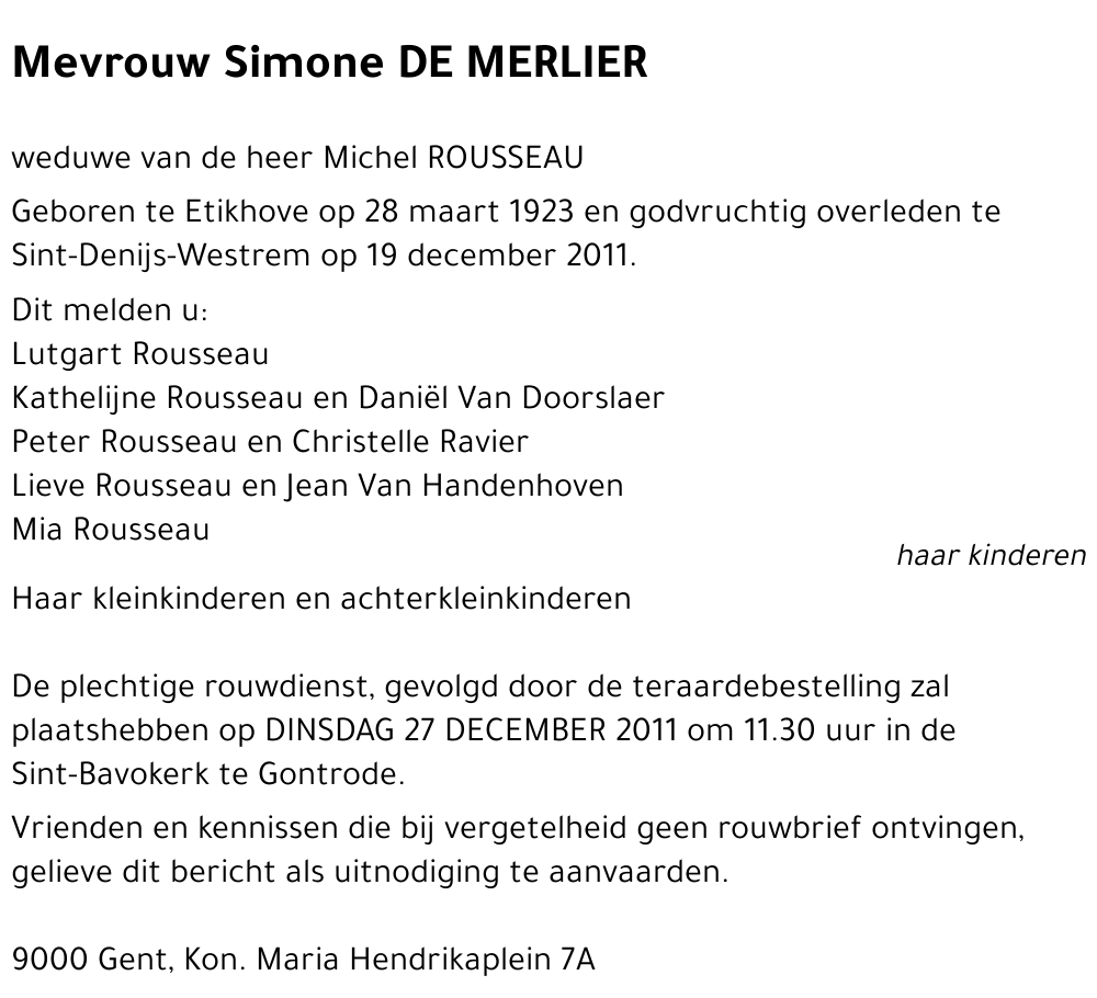 Simone DE MERLIER