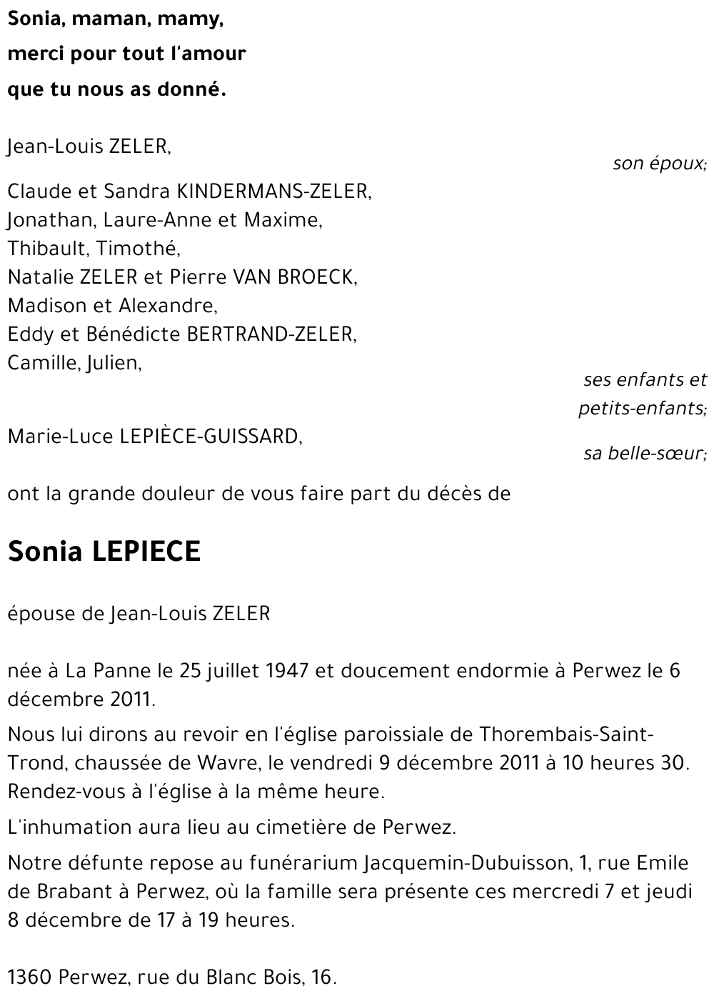 Sonia LEPIECE