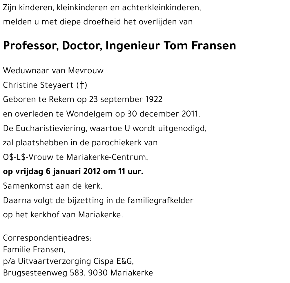 Tom Fransen