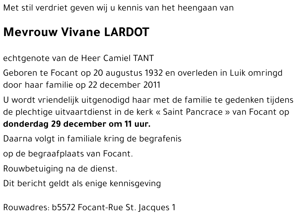 Vivane LARDOT