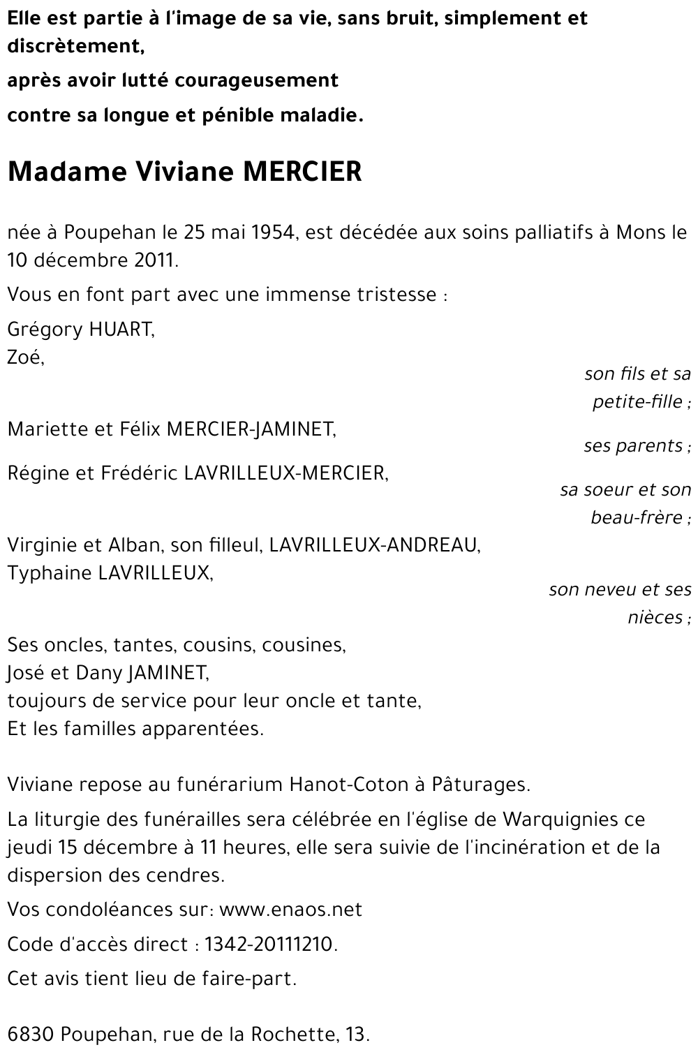 Viviane MERCIER