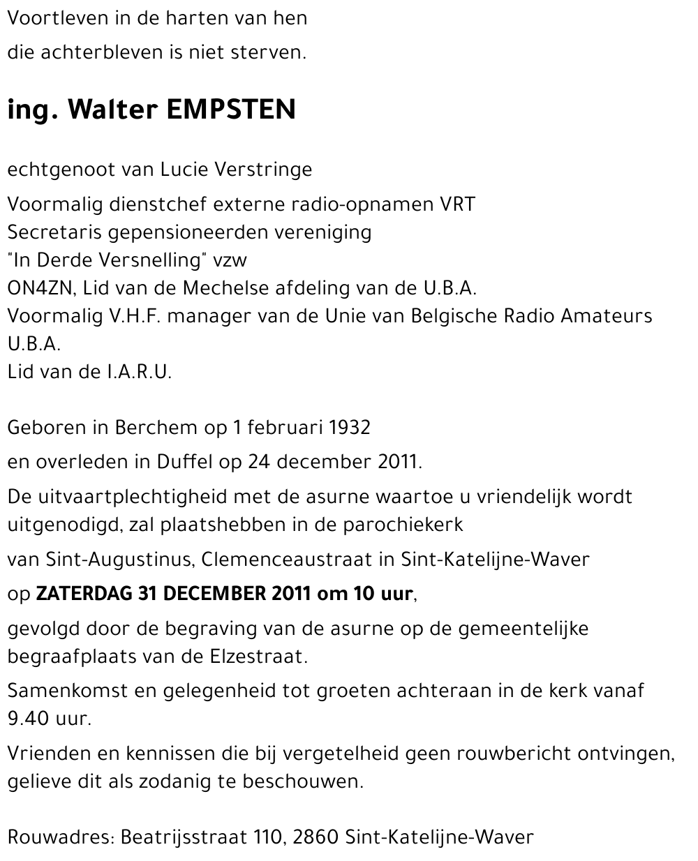 Walter EMPSTEN