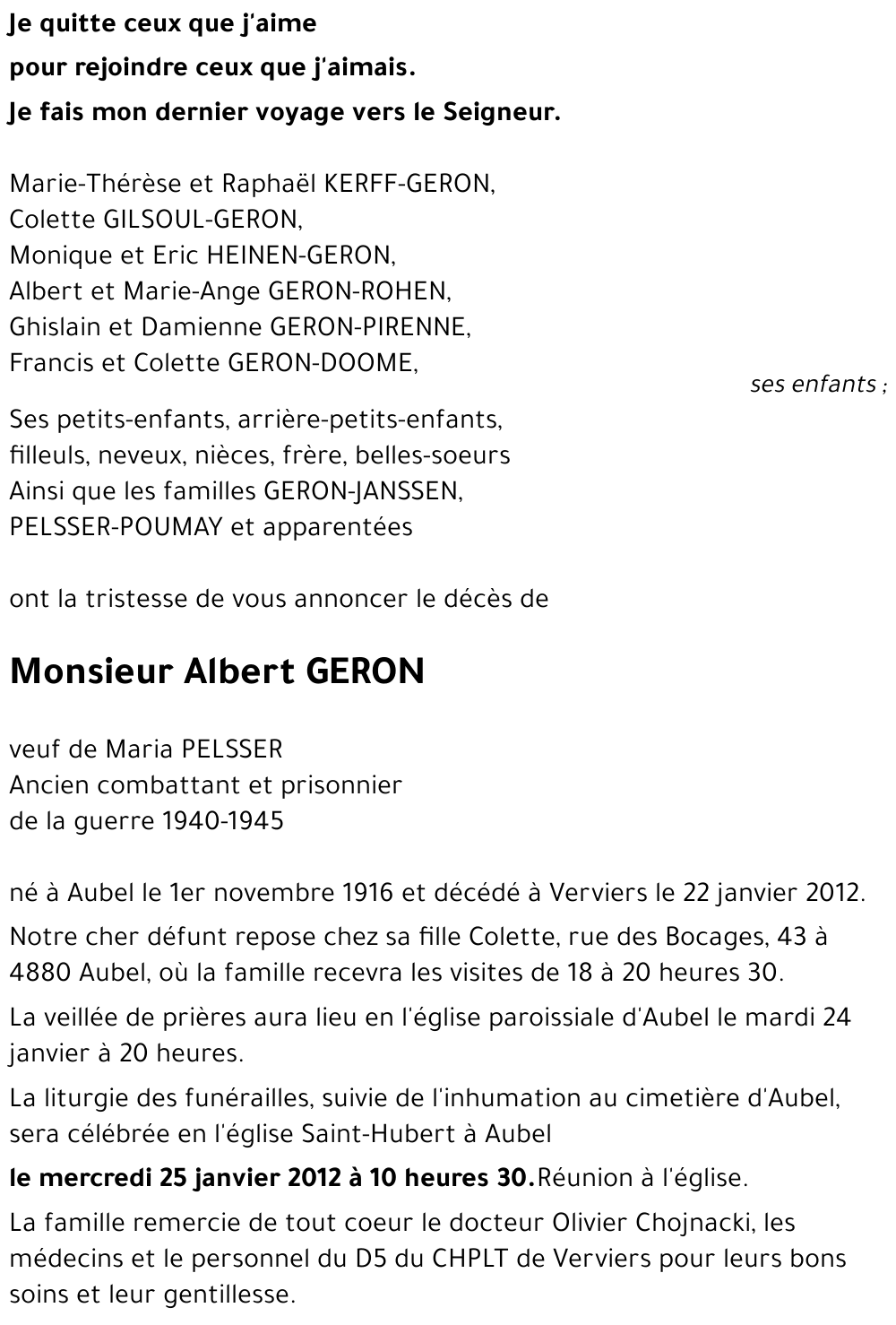 Albert GERON