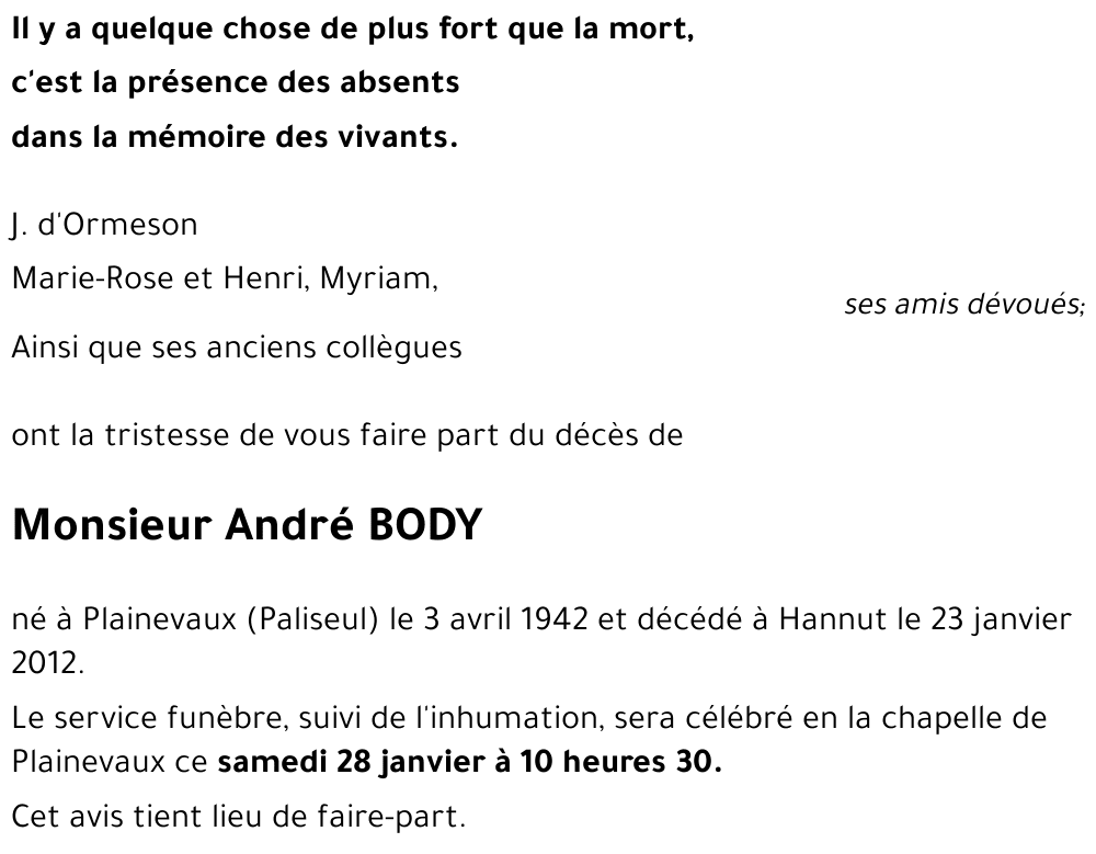 André BODY