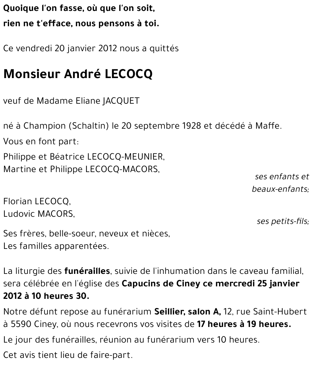 André LECOCQ