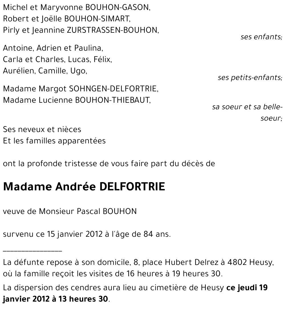 Andrée DELFORTRIE