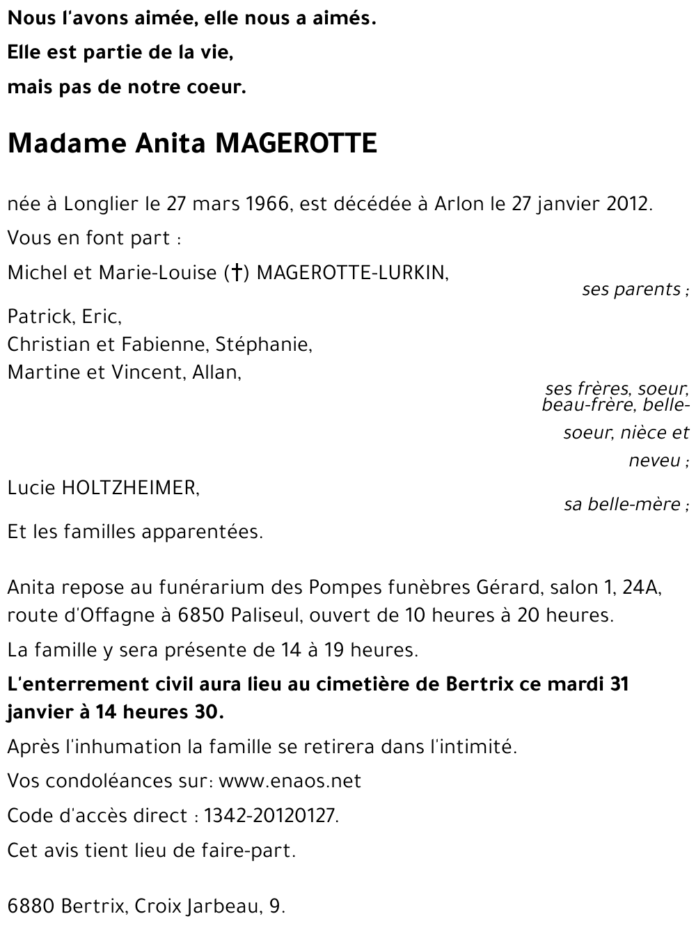 Anita MAGEROTTE