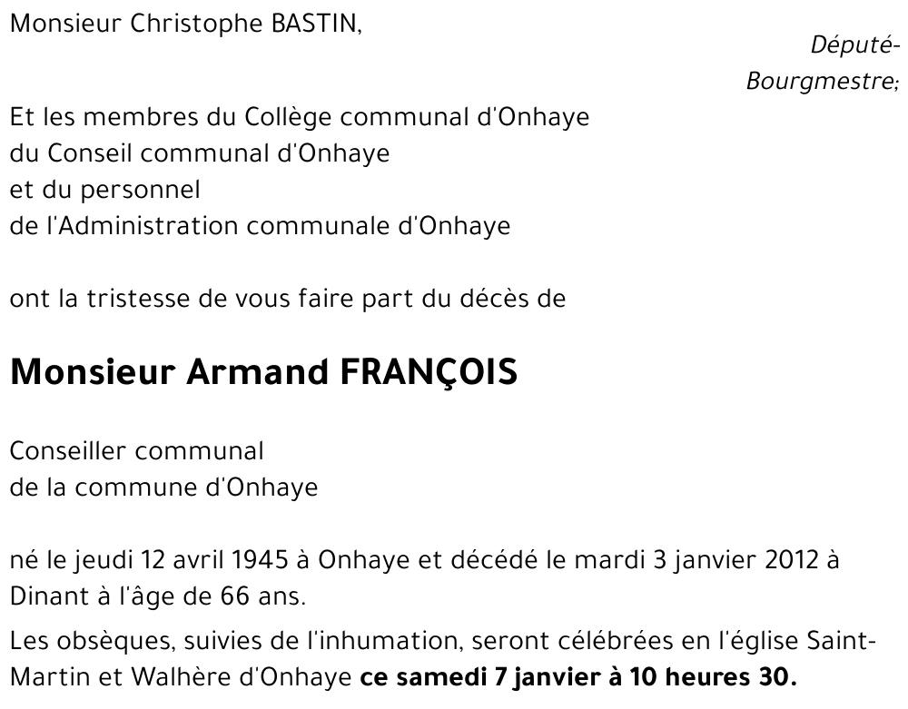Armand FRANÇOIS