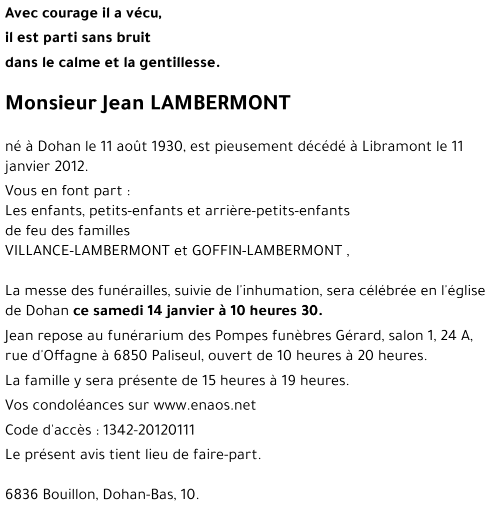 Armand LAMBERMONT