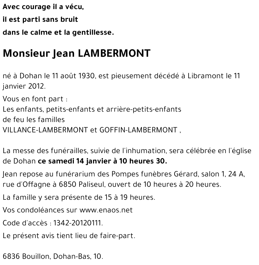 Armand LAMBERMONT