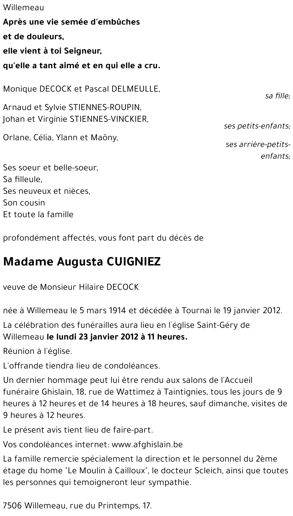 Augusta CUIGNIEZ