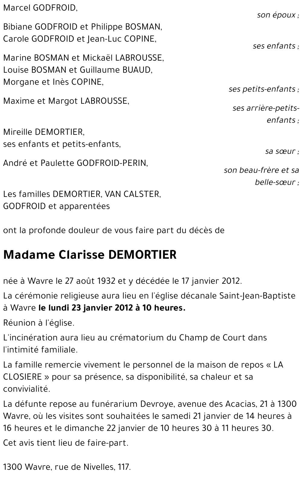 Clarisse DEMORTIER