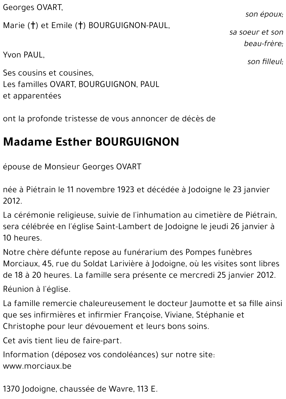 Esther BOURGUIGNON