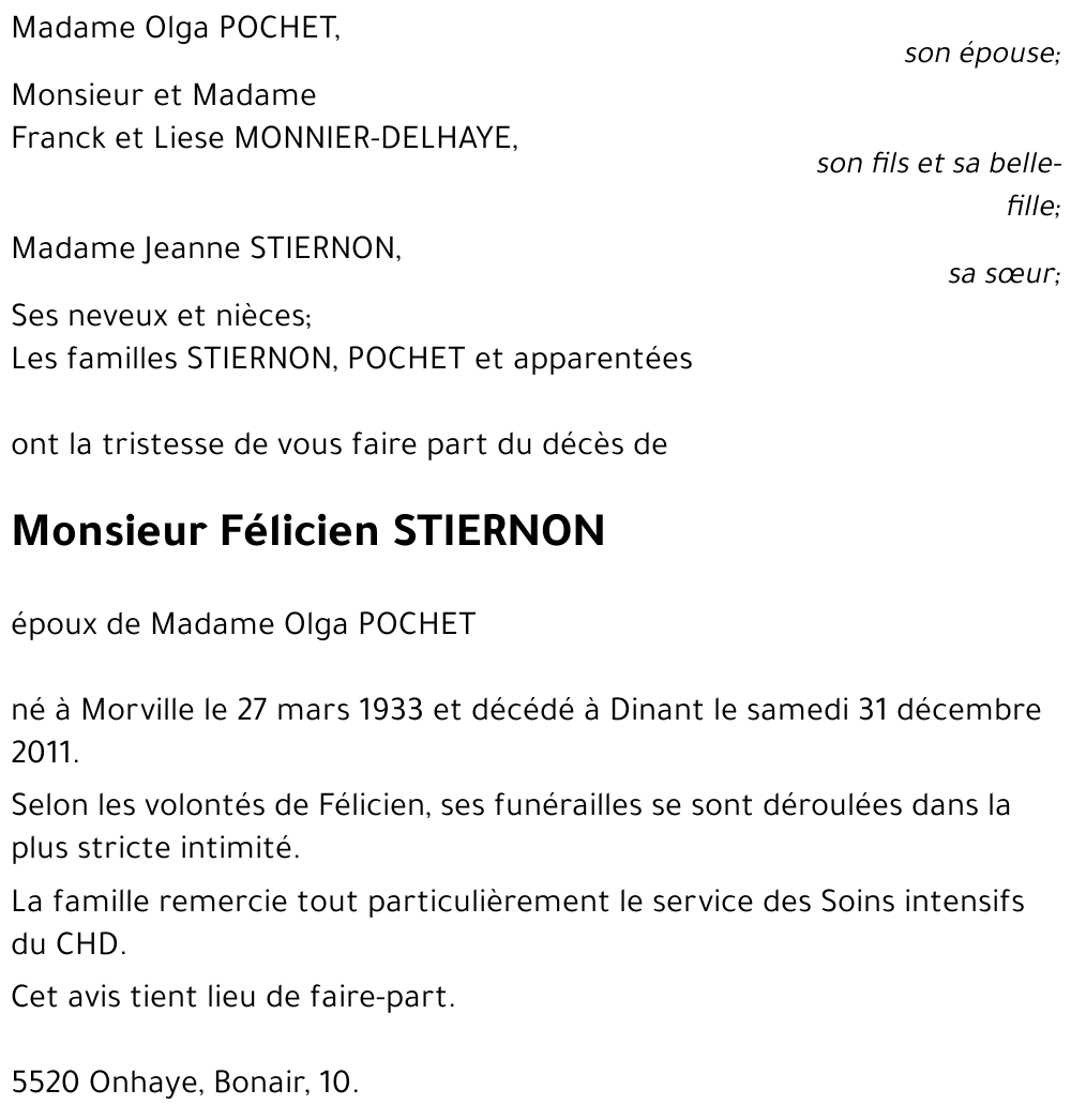 Félicien STIERNON