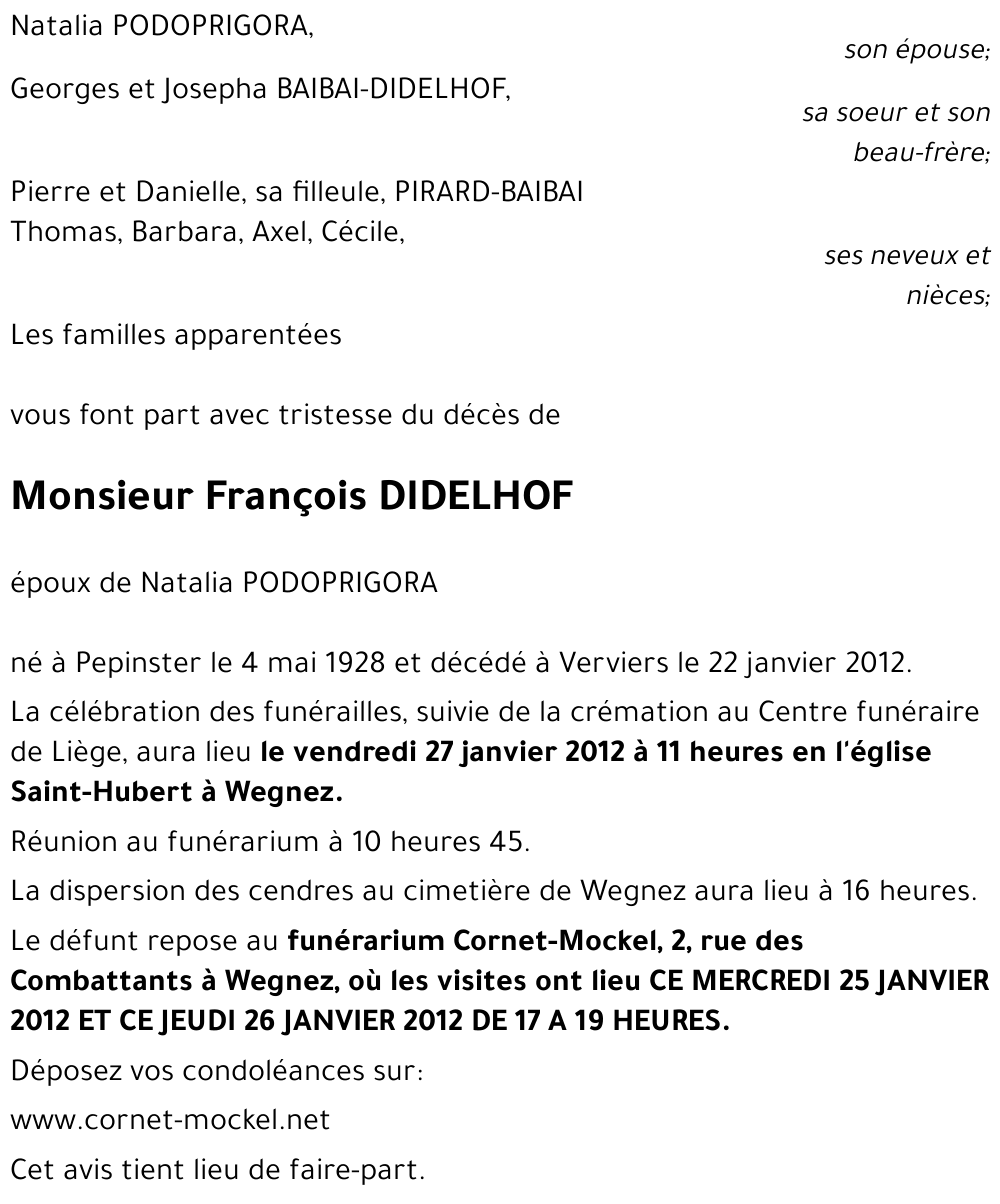 François DIDELHOF
