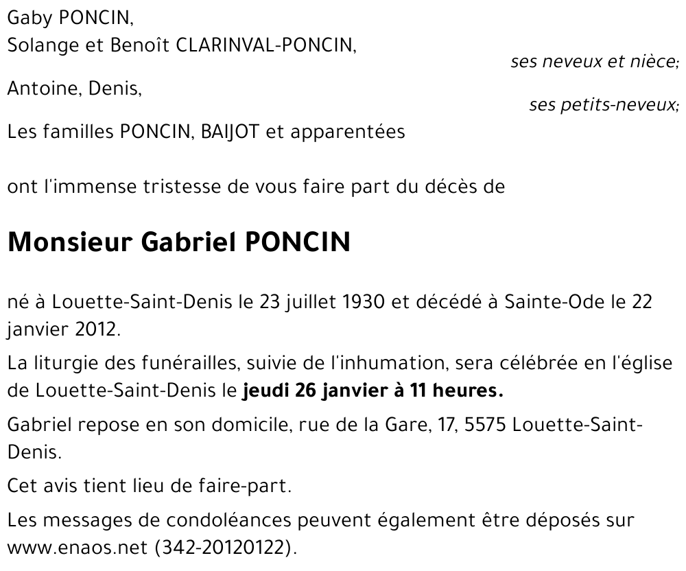 Gabriel PONCIN