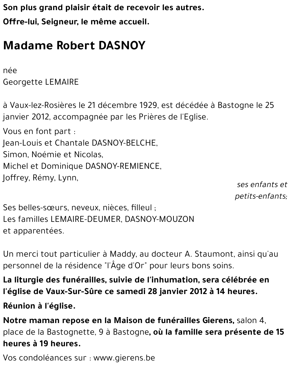 Georgette LEMAIRE