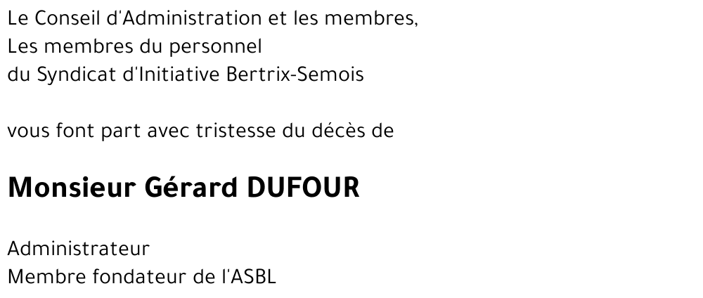 Gérard DUFOUR