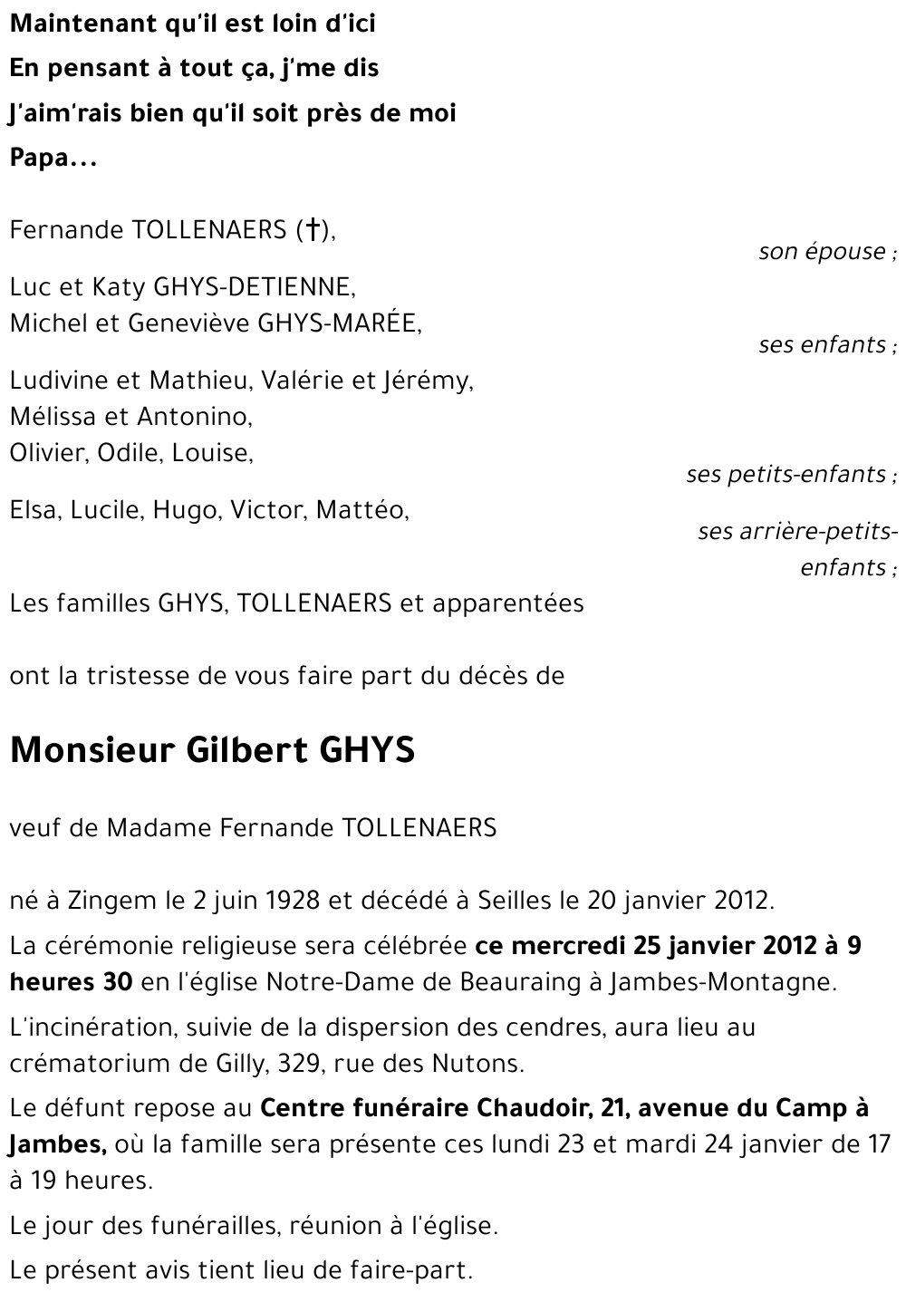 Gilbert GHYS