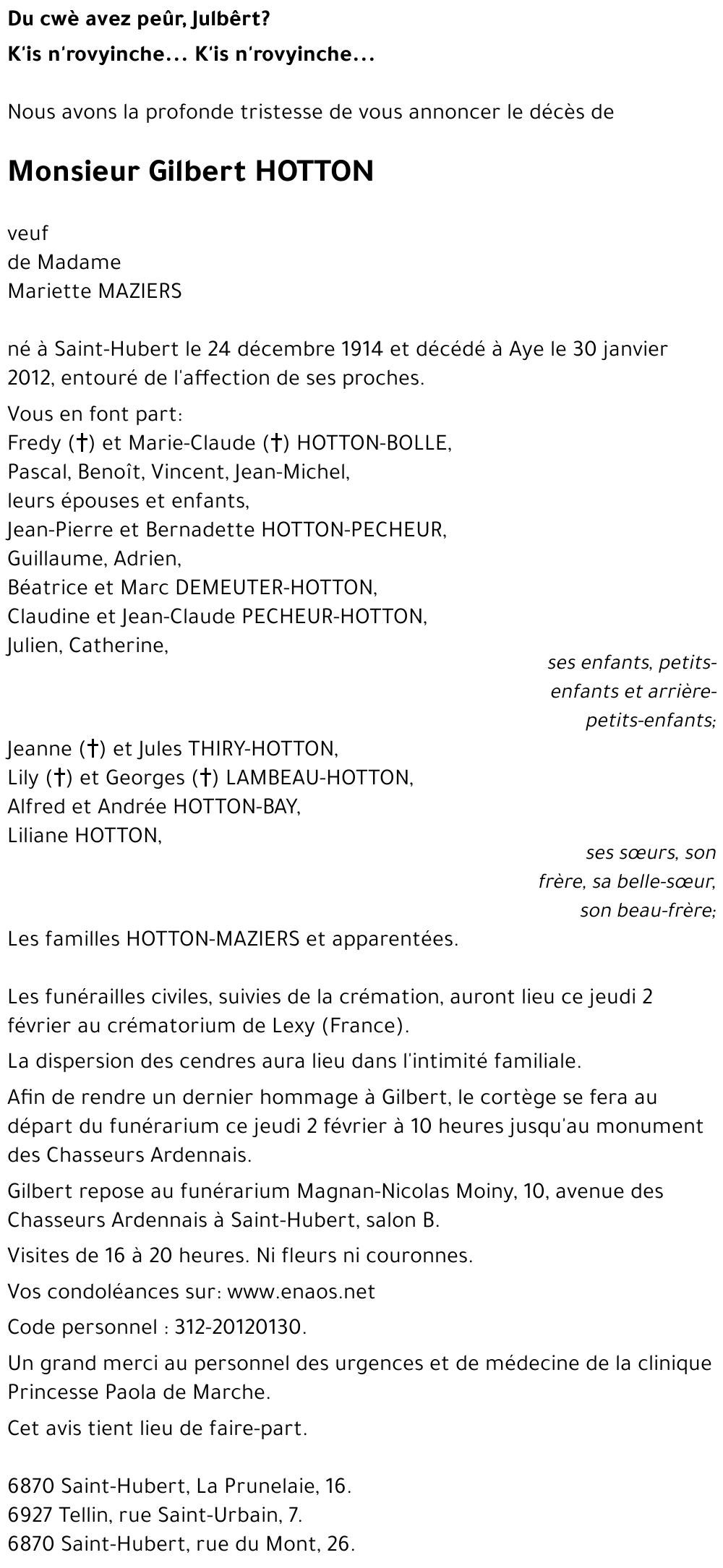 Gilbert HOTTON