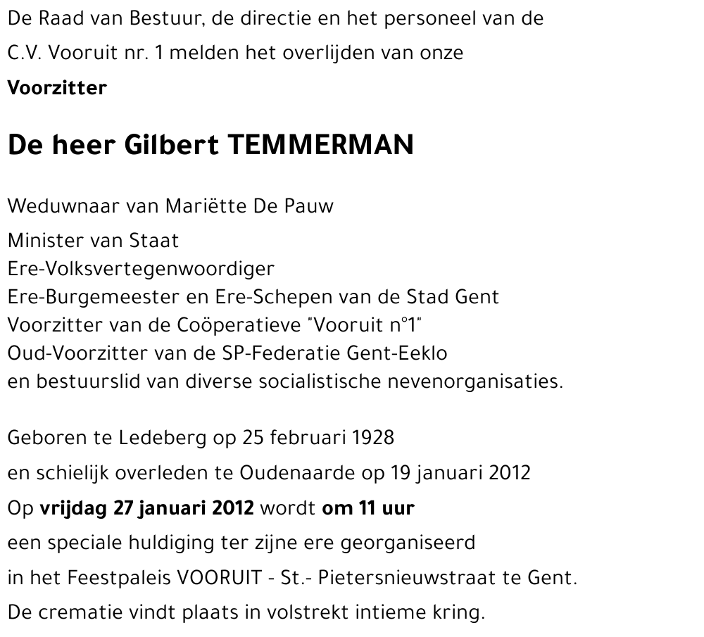 Gilbert TEMMERMAN