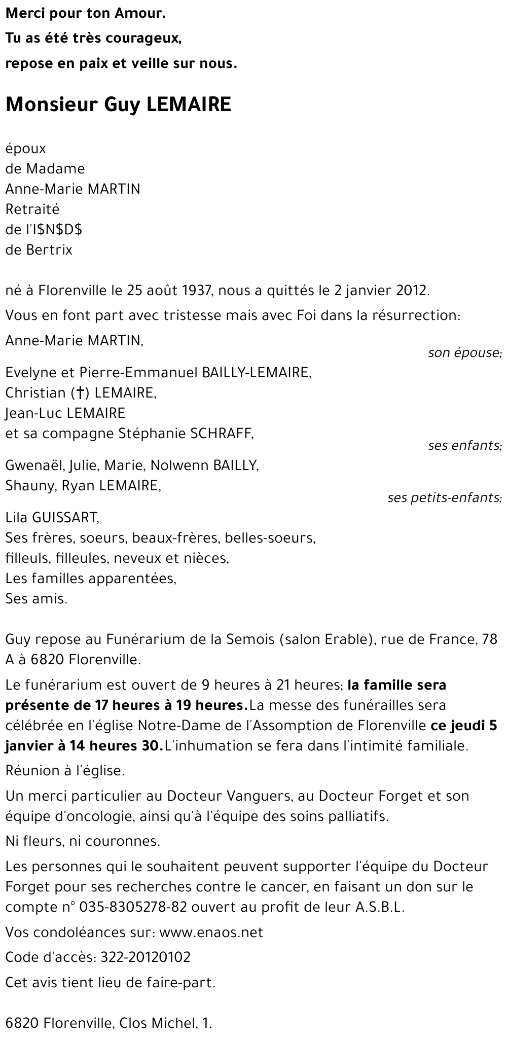 Guy LEMAIRE