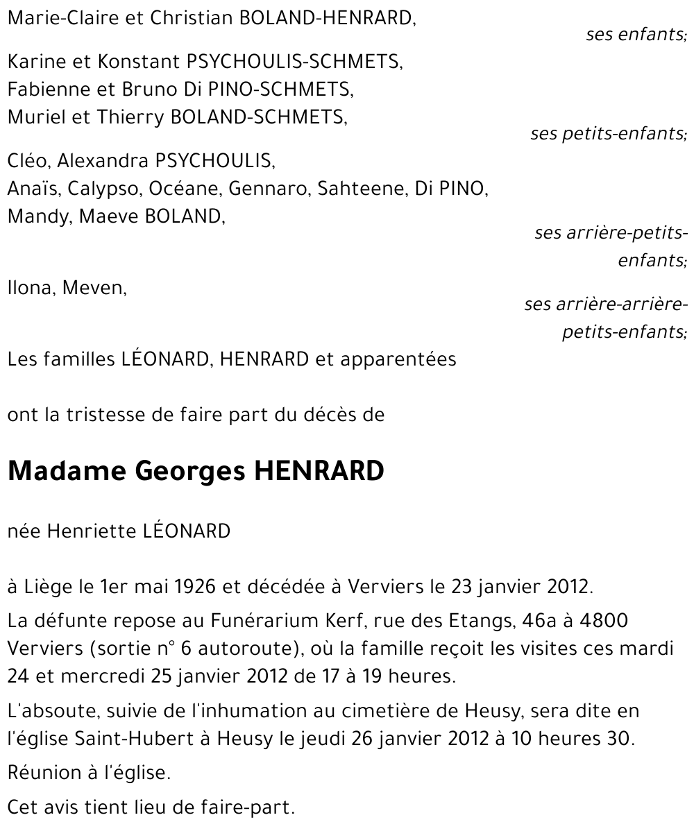 Henriette LÉONARD