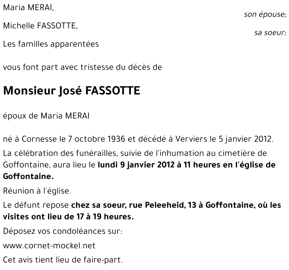 José FASSOTTE