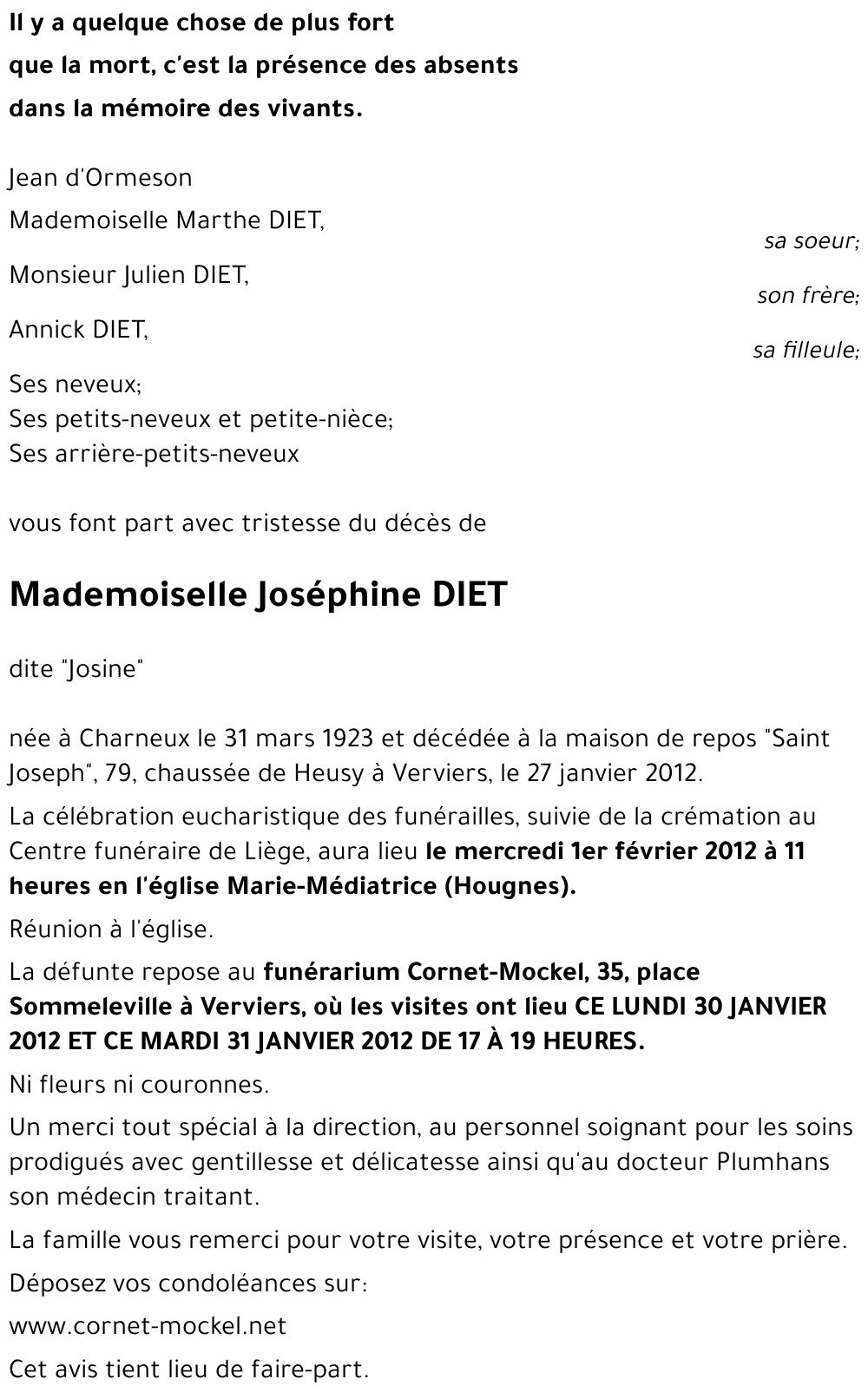Joséphine DIET