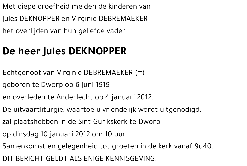 Jules DEKNOPPER