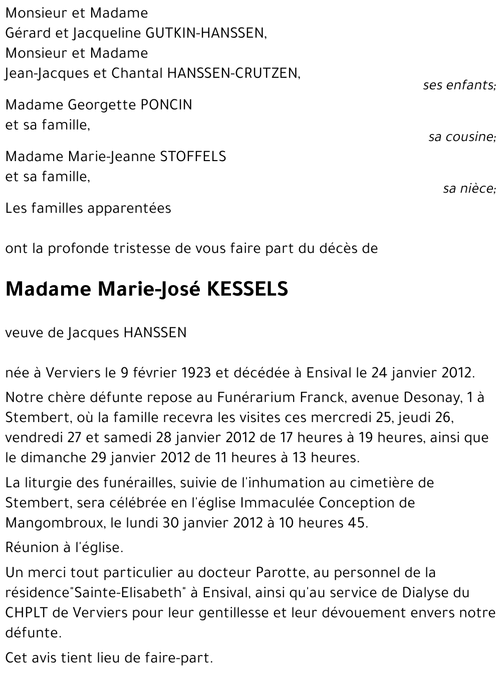 Marie-José KESSELS