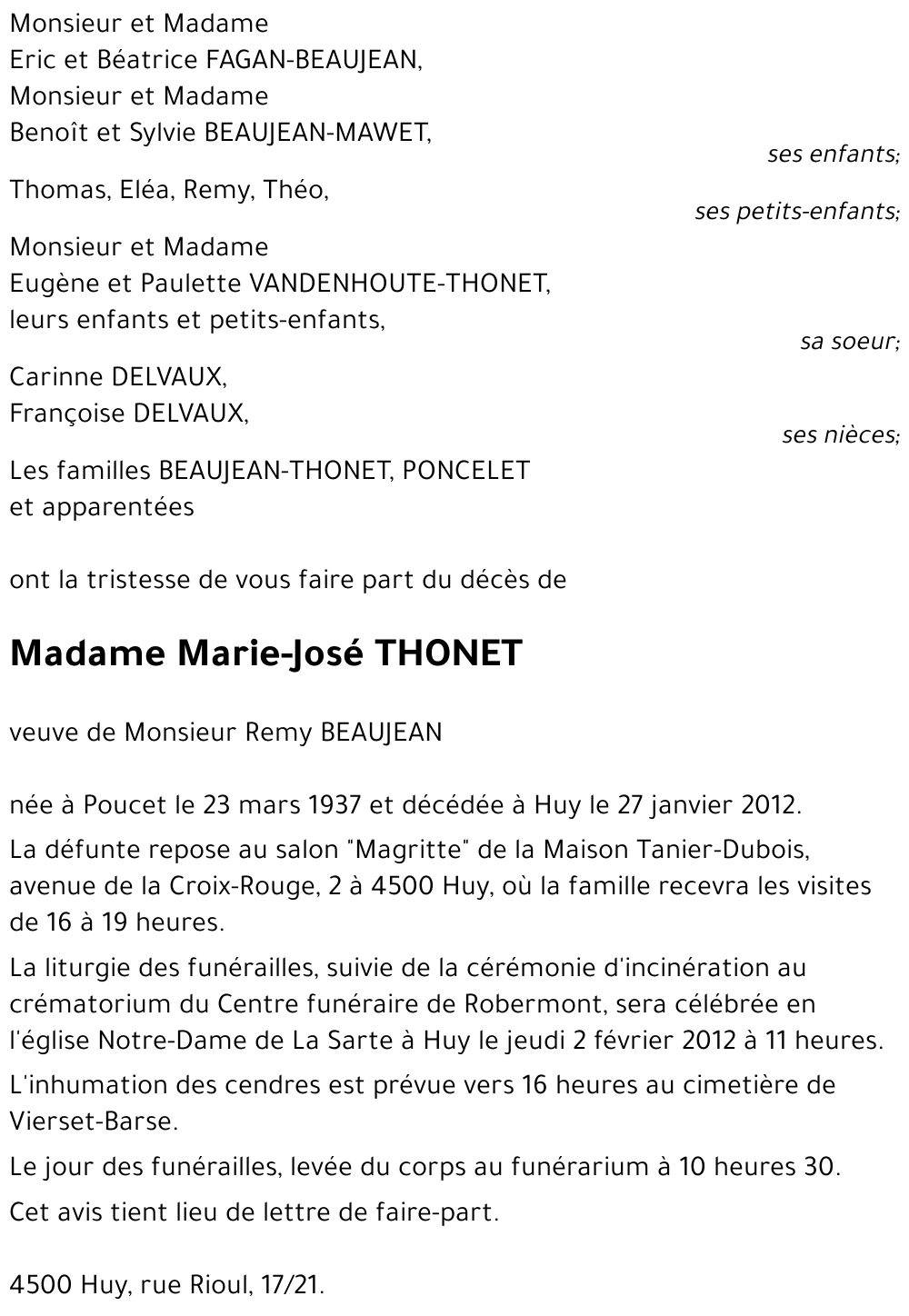 Marie-José THONET