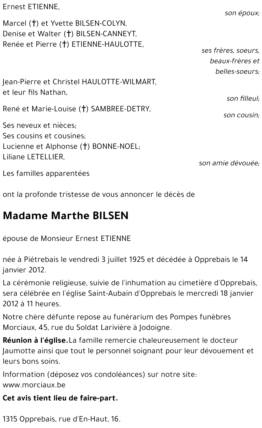 Marthe BILSEN