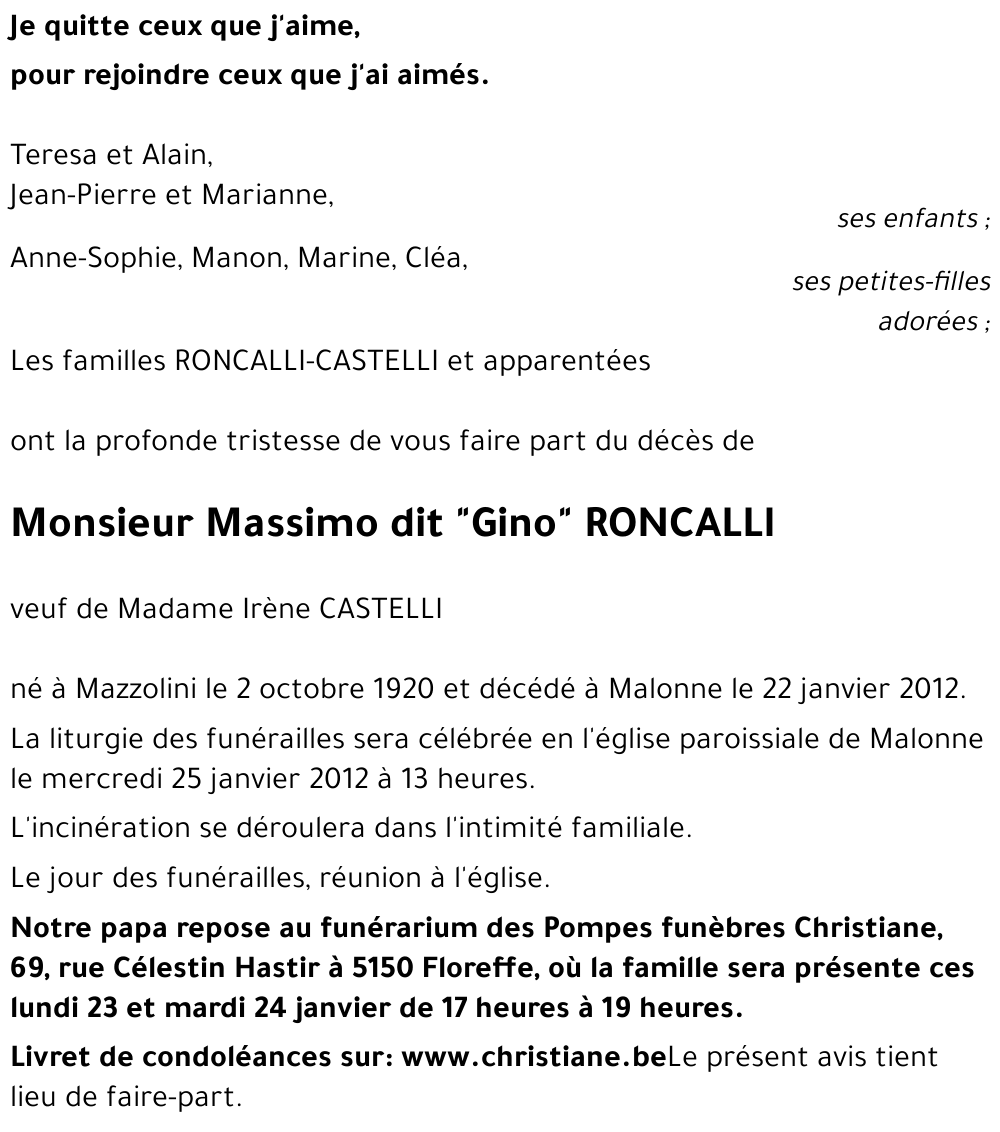 Massimo RONCALLI