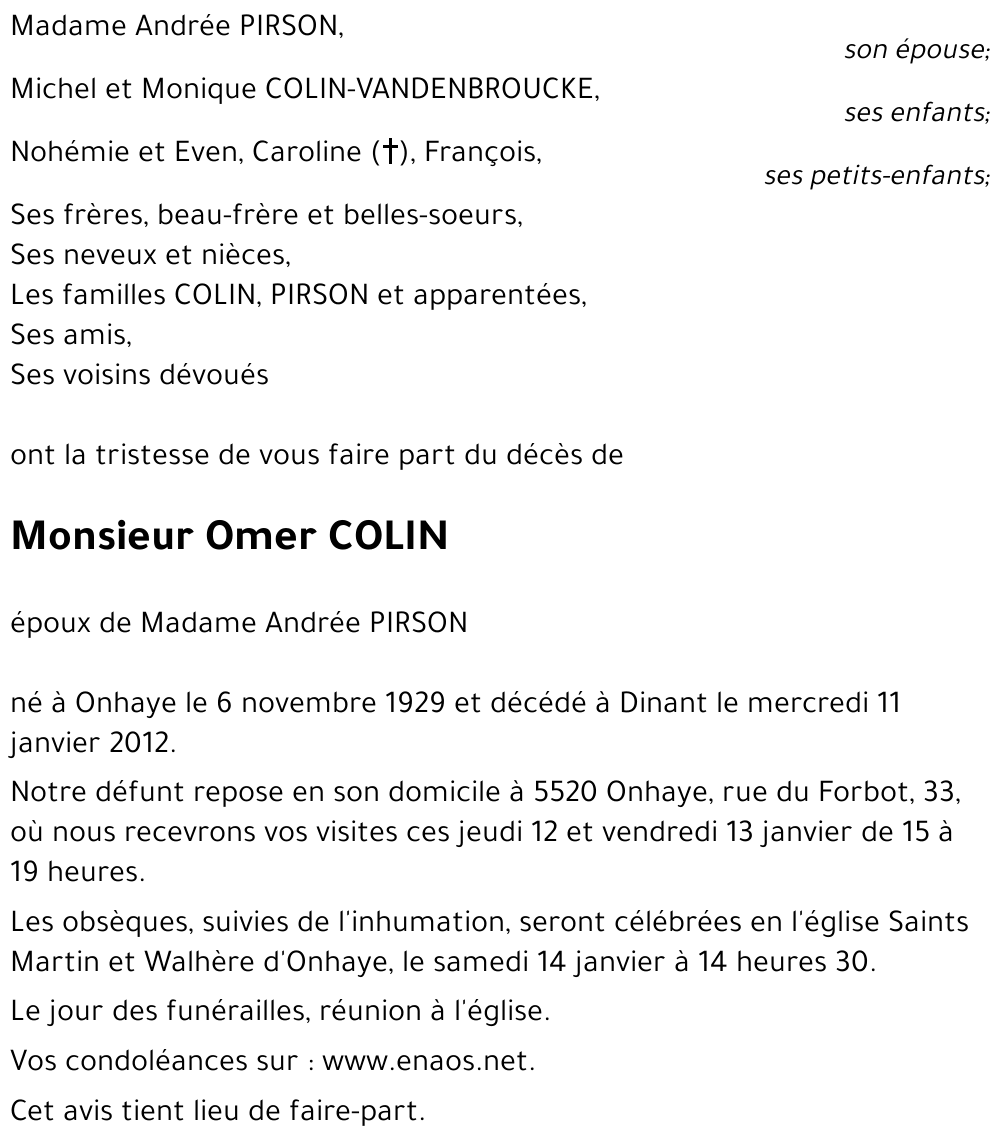 Omer COLIN