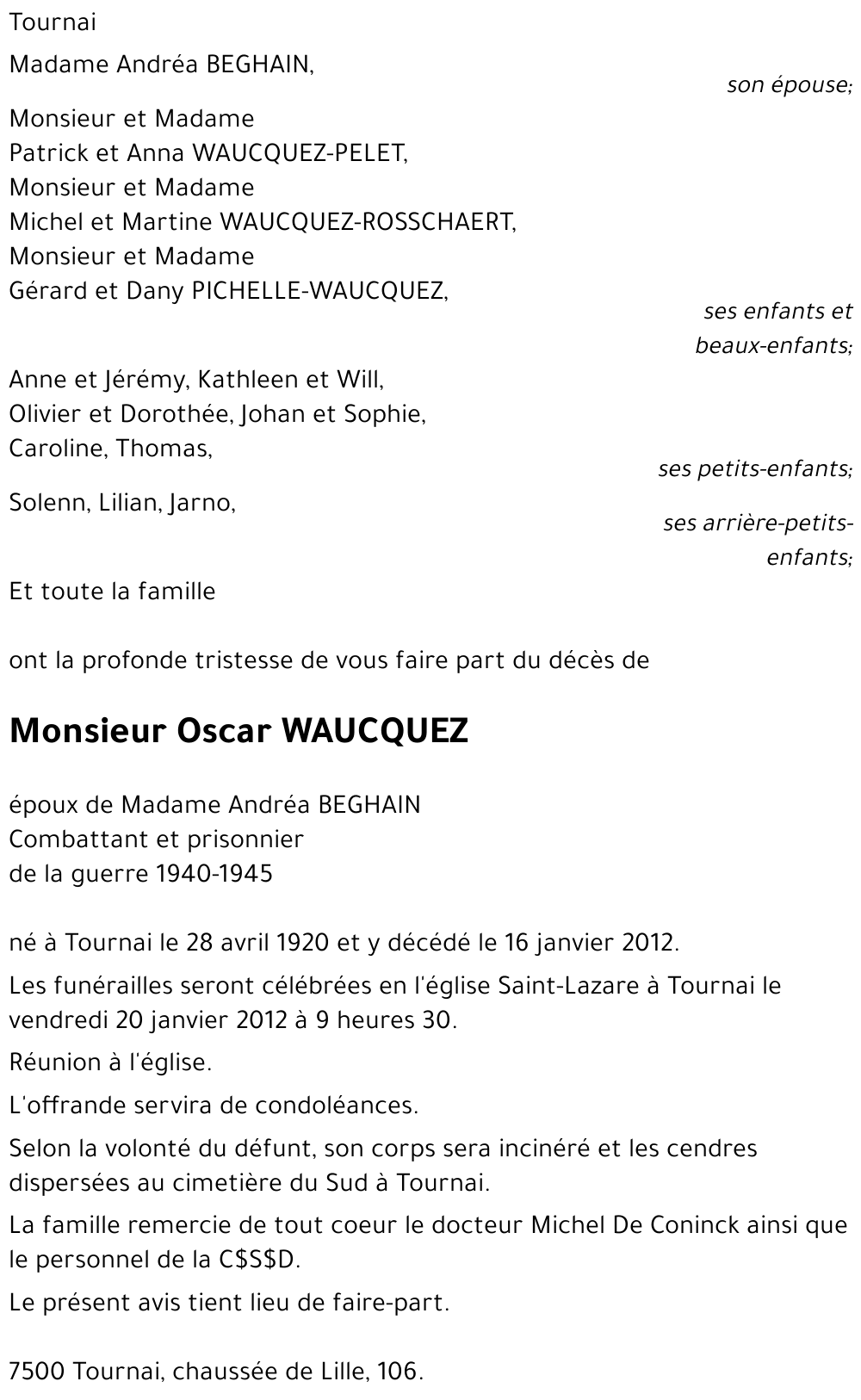 Oscar WAUCQUEZ