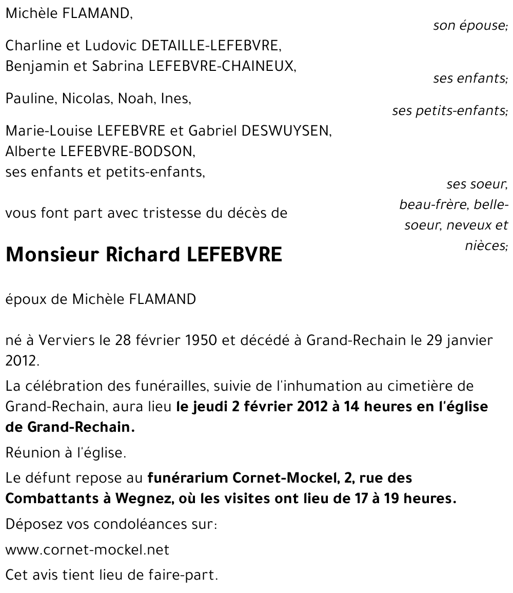 Richard LEFEBVRE