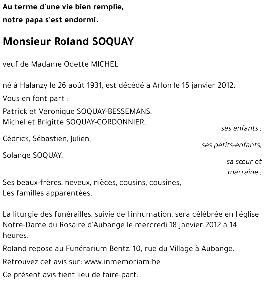 Roland SOQUAY