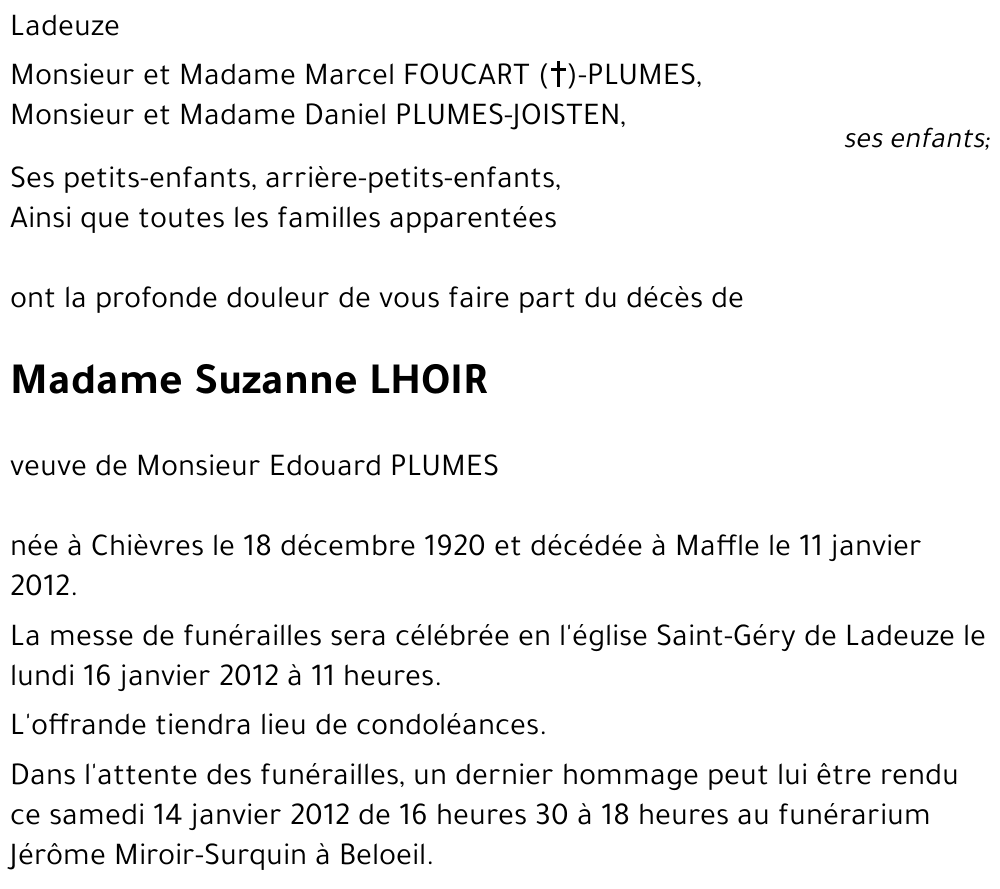 Suzanne LHOIR