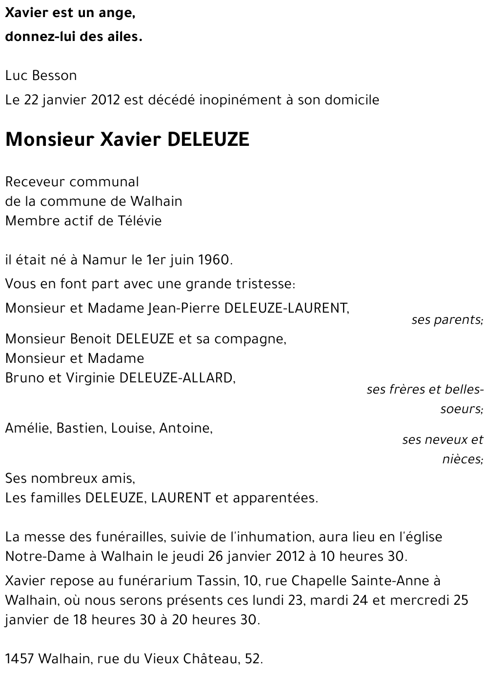 Xavier DELEUZE