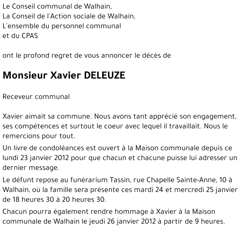 Xavier DELEUZE