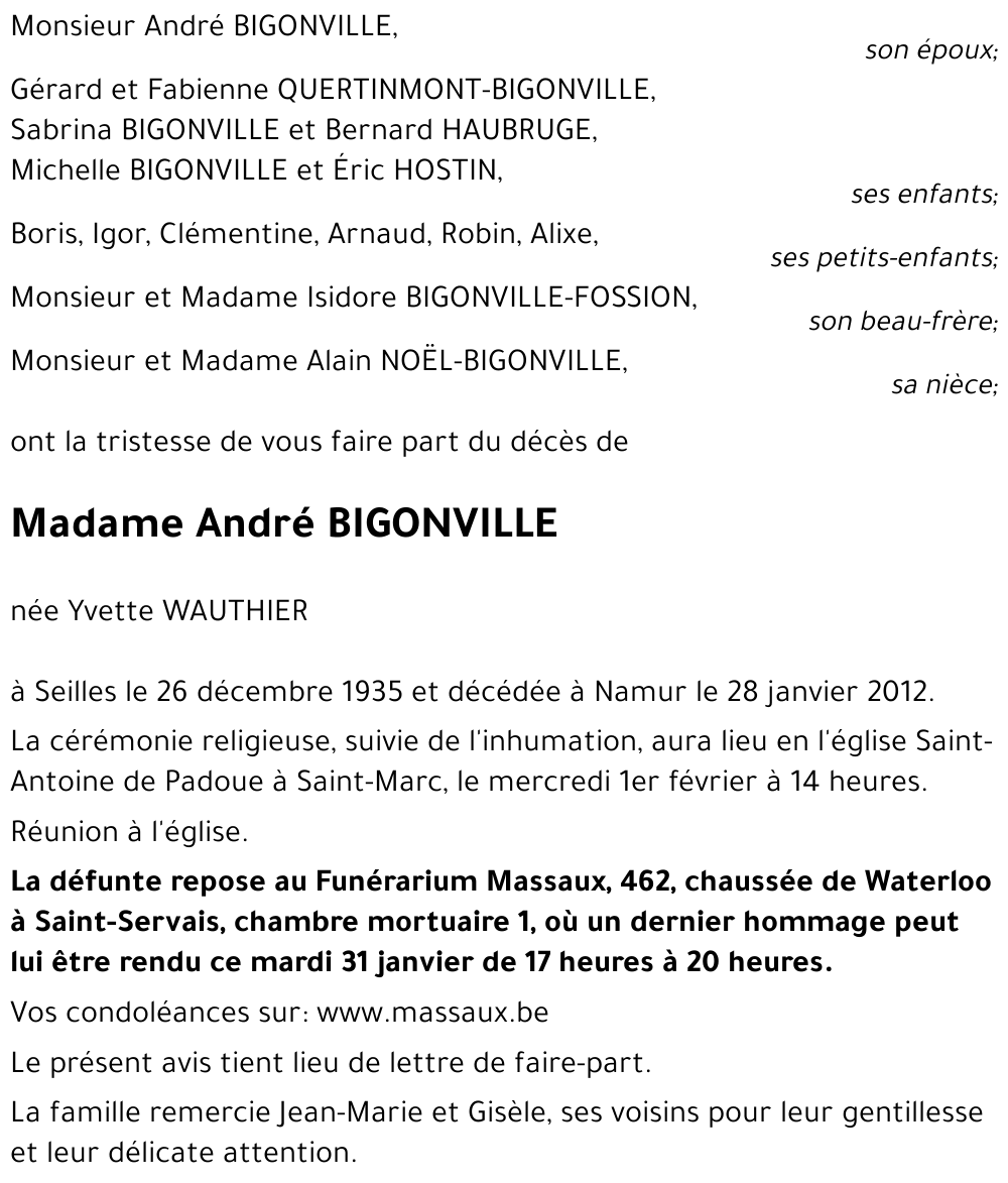 Yvette WAUTHIER