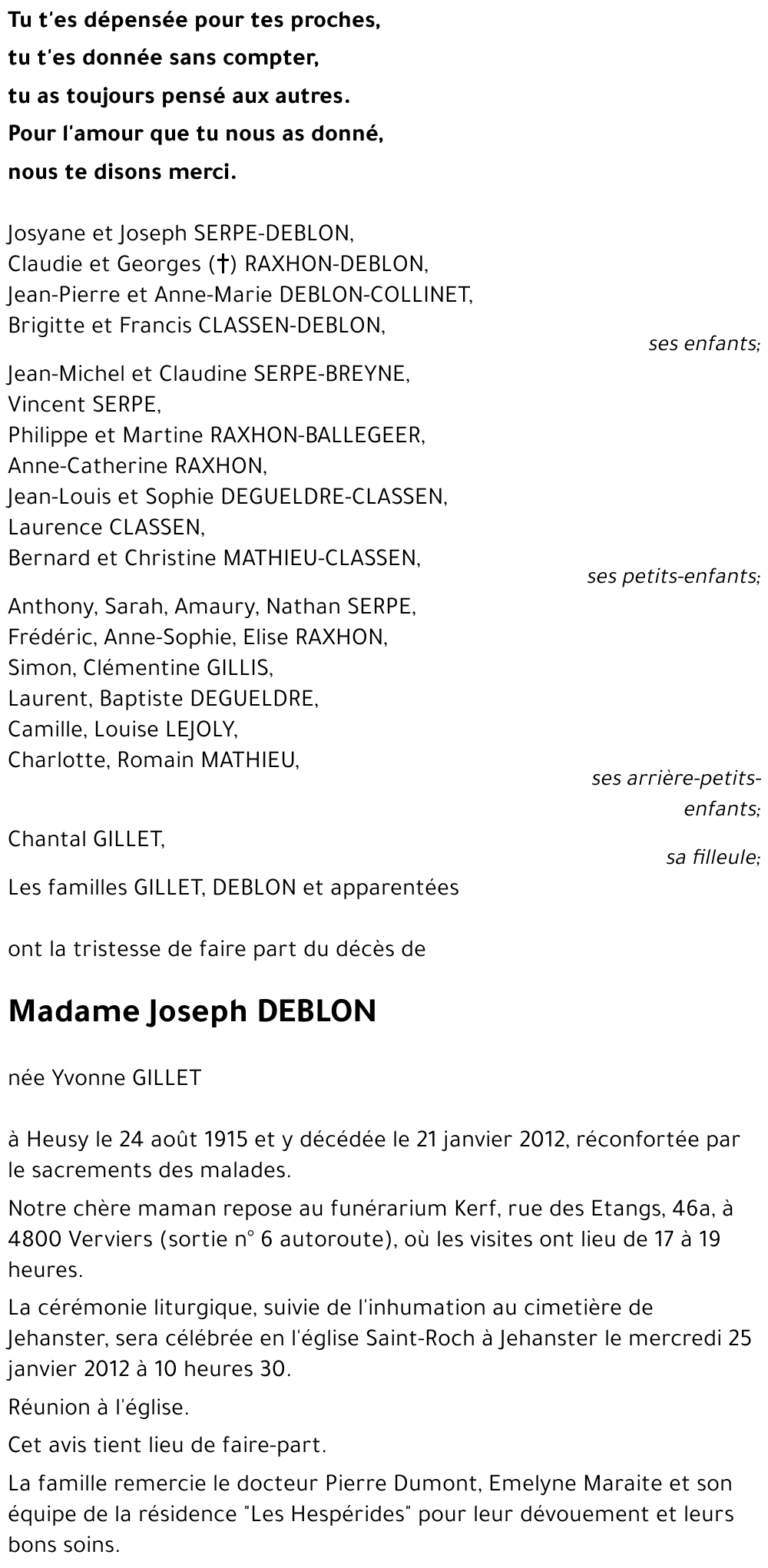 Yvonne Gillet